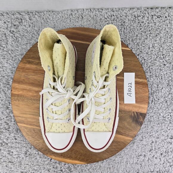 Converse CTAS All Star Hi Ox Cream Perforated Canvas Casual Y2K Sneaker Womens 7 - Picture 5 of 11